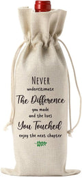 FBCCZEY Going Away Moving Away Leaving Farewell Goodbye Wine Bag for Friends Teachers Coworkers Boss Women Retirement Retired New Beginning New Business Owner Wine Bag for Woman Men