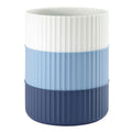 IZOD - Wastebasket, Trash Can for Home, Resin Bathroom Accessories, Dorm Room Essentials, Striped Bathroom Decor (Clubhouse Collection, Blue)