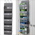 GORILLA GRIP Over The Door Organizer - 5 Deep Hanging Shelves, Holds 50lbs | Gray, 58x15 Inches