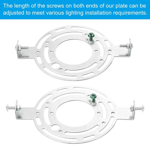 PATIKIL 145mm (5.71") Universal Light Fixture Mounting Bracket Kit, 2set Light Crossbar Round Ceiling Plate for Wall Light, Close to Ceiling Light, Chandelier