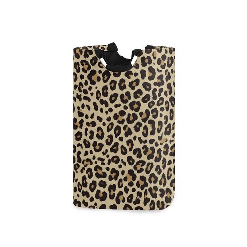 Cheetah Leopard Print Animal Skin Laundry Basket Laundry Hamper Portable Foldable Clothes Organizer with Handles Storage Bag for Kids Room Bathroom bedroom utility room laundry room