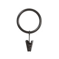 Kenney – Curtain Rings, Durable Black Metal Rings with Smooth Glide, Fits 1"–1-1/4" Diameter Curtain Rods, Oil Rubbed Bronze, 14-Pack