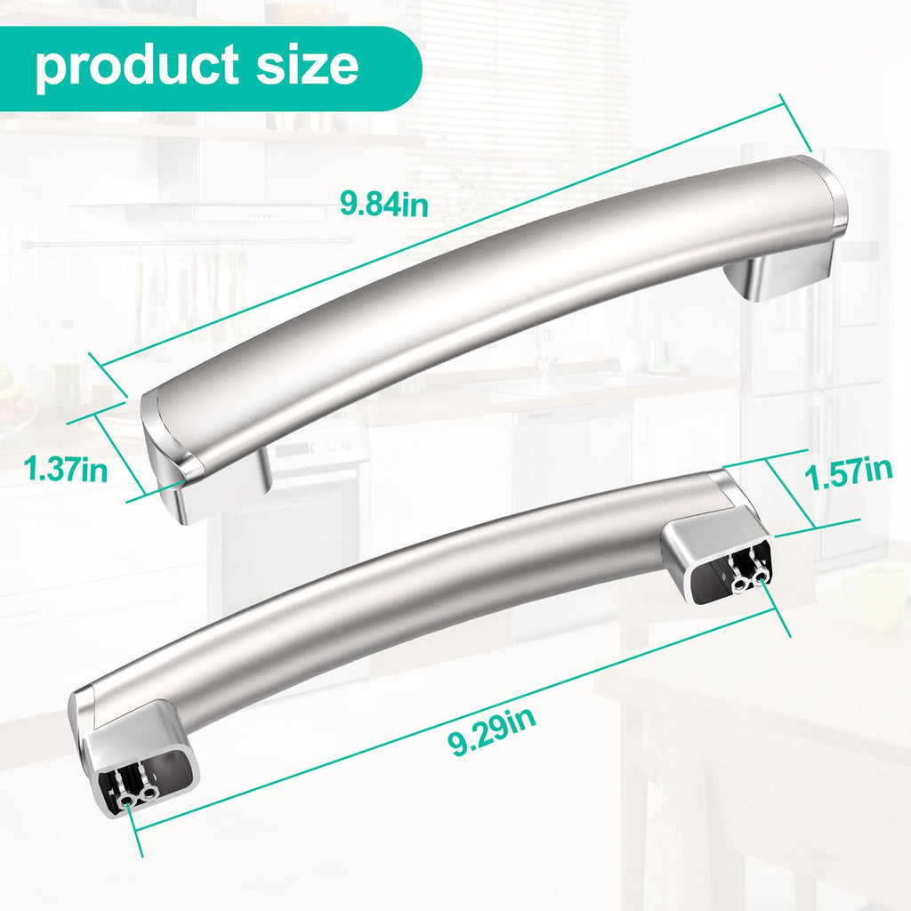 Upgraded WB15X20402 Microwave Door Handle Replacement Compatible with GE Microwave Oven JVM6175EF1ES, PVM9195SF3SS, PNM9196SF3SS, Fit General Electric Microwave Handle Replacement Parts