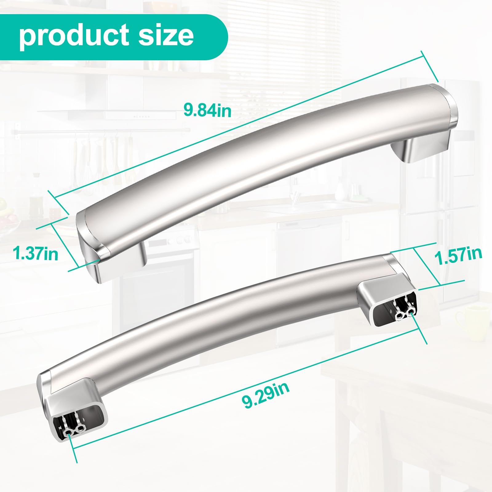 Upgraded WB15X20402 Microwave Door Handle Replacement Compatible with GE Microwave Oven JVM6175EF1ES, PVM9195SF3SS, PNM9196SF3SS, Fit General Electric Microwave Handle Replacement Parts