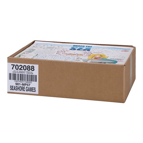 Hoffmaster 702088 Seashore Games Multipack Placemats with 3 Designs per Case, 10" Length x 14" Width (Pack of 1000)
