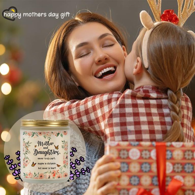 Regine Switzerland | Mom Gifts Candle - Heartfelt "Never Truly Apart" Message | Perfect for Daughters