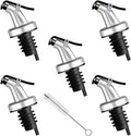 5 Pack Oil Spouts, Olive Oil Vinegar Bottle Stopper Dispenser with Tube Brush, Leakproof Bottle Spouts for Salad, Sauce, Soy, Etc