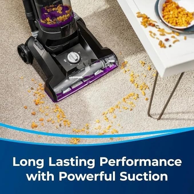 Power Force | Helix Bagless Upright Vacuum - Powerful Suction for Pet Hair & Carpets, 23ft Cord, 5 Height Settings, Violet