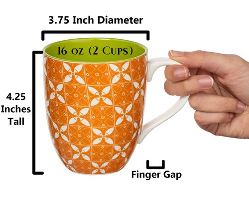 Annovero Mugs, Dessert Bowls | Kitchen Serving Dishes | Microwave Oven Safe | Colorful Porcelain Dinnerware