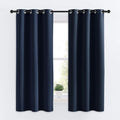 NICETOWN Blackout Curtains - All Season Thermal Insulated Grommet Drapes for Kids' Room | Navy, 34 x 63 Inch