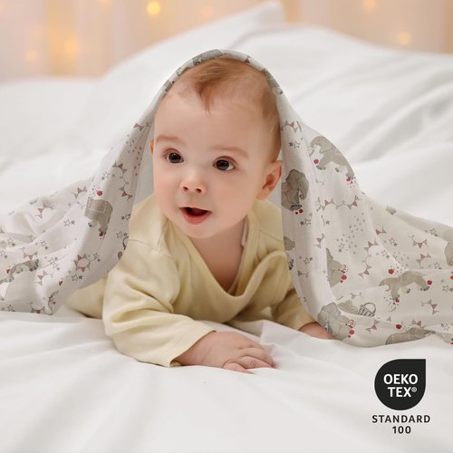 Graceful Muslin Baby Burp Cloths - Large 27 x 27 Inches, 6 Pack for Newborns in Elegant Colors
