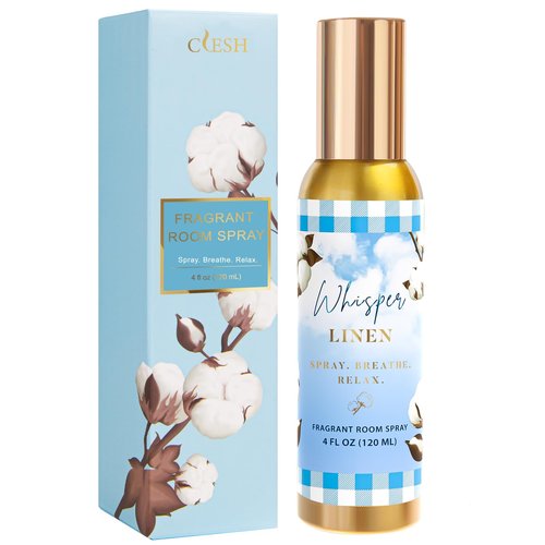 Room Spray, Whisper Linen, 4 fl oz, Air Freshener for Home, Long-Lasting Odor Eliminator for Bathroom and Office