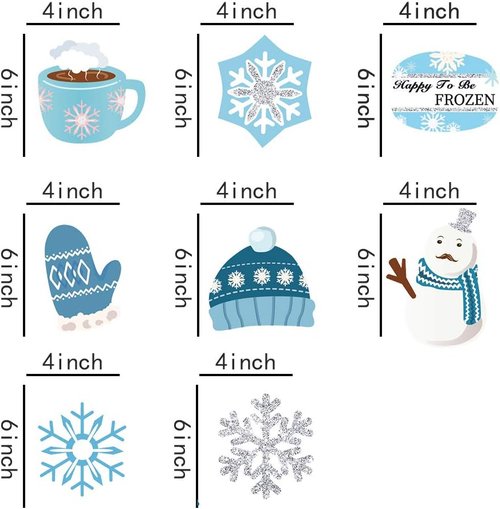 Christmas Snowman Hanging Swirl Decorations - Winter Snowflake Party Decor | 30 Count