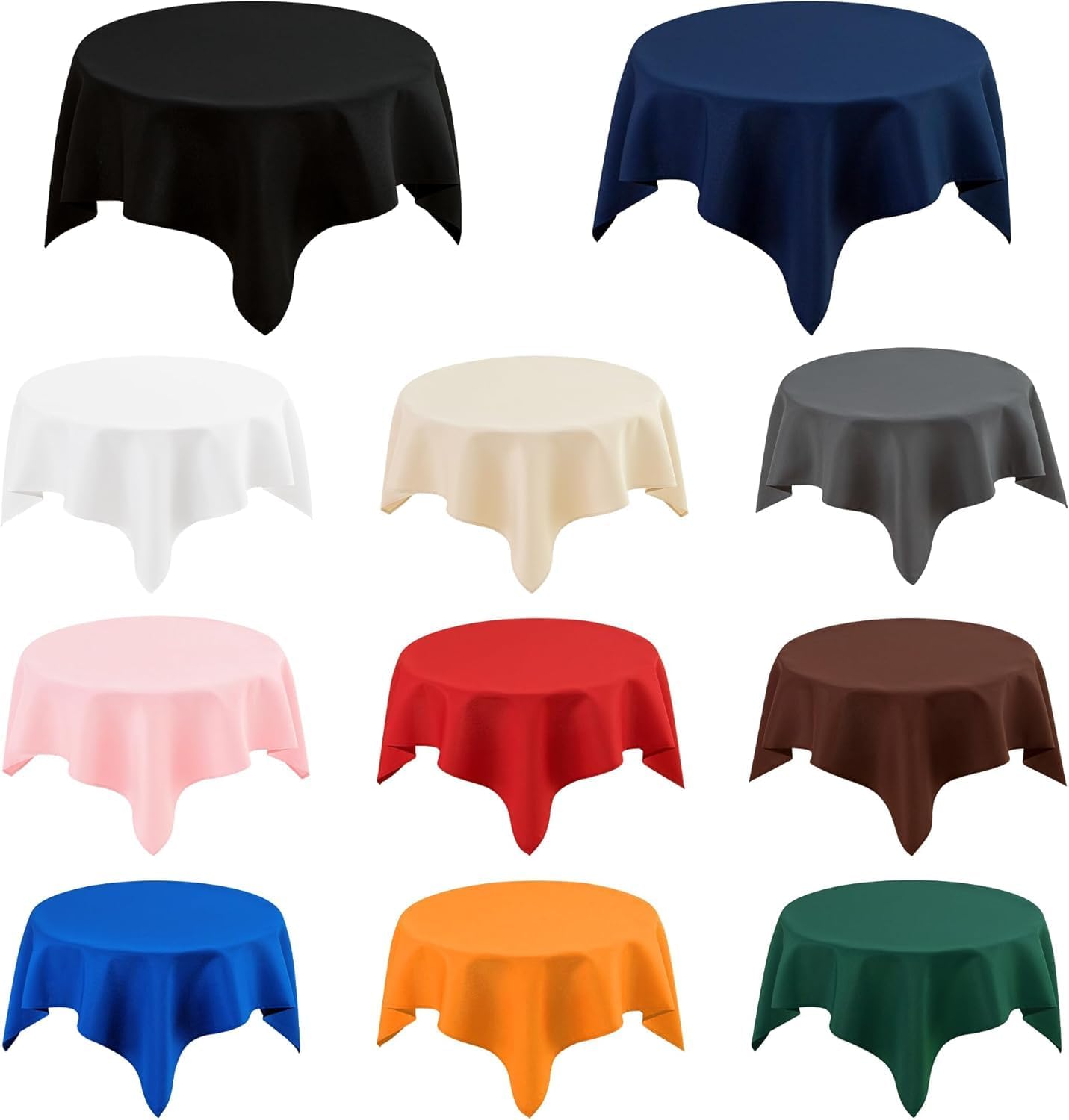 Skiennix 36x36 Inch Beige Small Square Tablecloth - Washable Polyester Fabric for Indoor/Outdoor Use