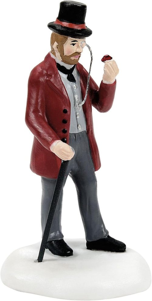 Department 56 | Dickens Village 40th Anniversary Figurine - Handcrafted Porcelain Mini Decor, 2.7 Inch