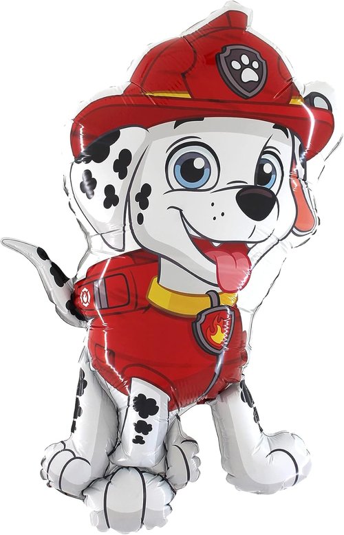 Toyland® Pack of 2 Paw Patrol Balloons - 89cm (35") Chase & 86cm (34") Marshall Character Balloons - Children's Party Decorations