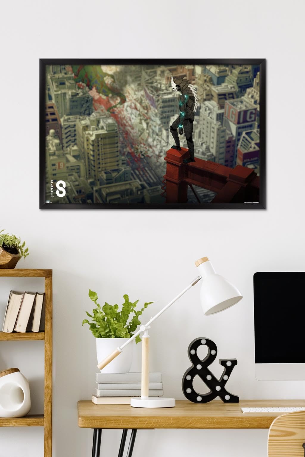 Kaiju No. 8 - Kaiju Hyakkei Visual 4 Wall Poster, 34L" x 22.4W", Black Framed Version