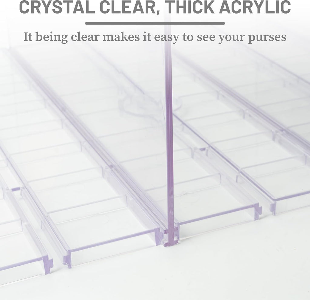 Skiennix Gift Bag Storage Organizer - Clear Acrylic Design with Adjustable Shelf Divider | 1 Pack
