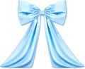 Wavwavw Sky Blue Large Bow Decor - Giant Satin Ribbon Tie for Birthday & Wedding Decor | 24 x 18 Inches