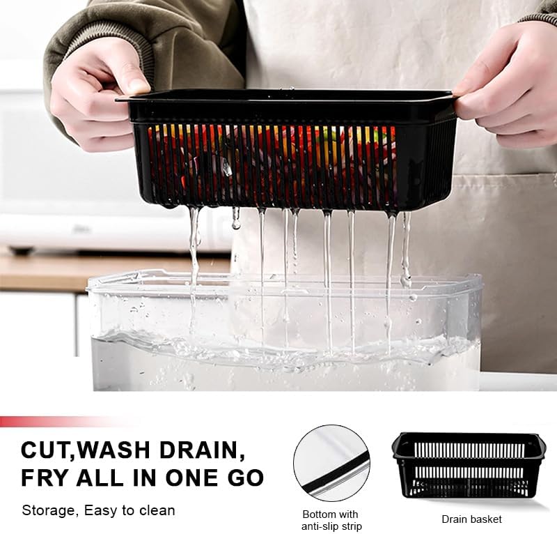 Vegetable Chopper 22-in-1 by [Brand Name] - 8 Blades, Onion Mincer & Egg Slicer | 1.3L Capacity Kitchen Gadget