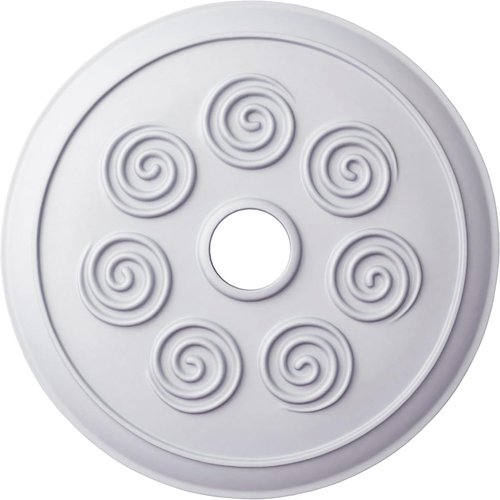 25 1/4"OD x 4"ID x 2"P Spiral Ceiling Medallion (Fits Canopies up to 4")