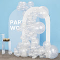 PartyWoo Clear Balloon Arch Kit - 152pcs in 5-18 Inch Sizes for Weddings, Graduations & Celebrations