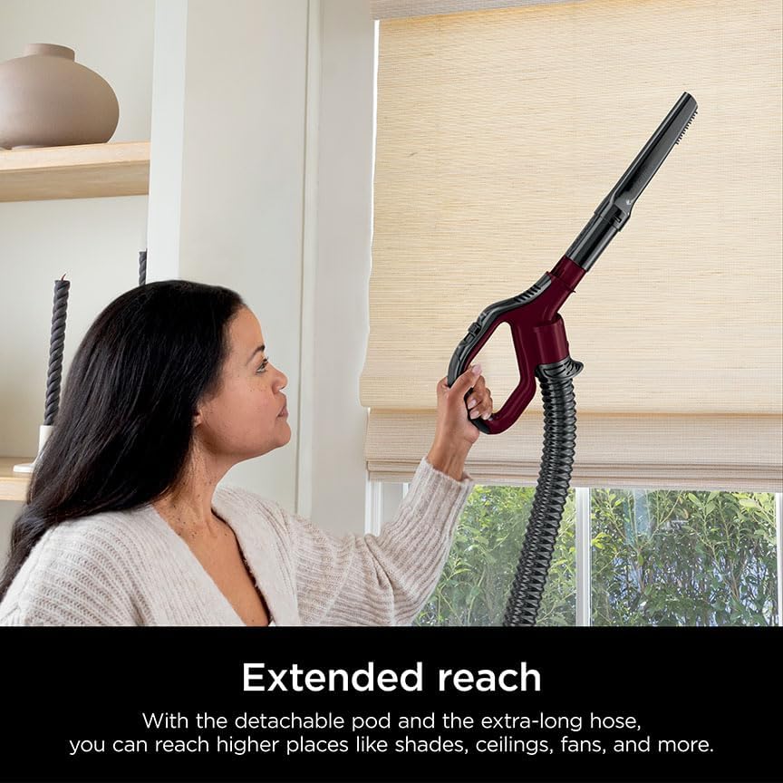 Shark DETECT Lift-Away Corded Upright Vacuum - Self-Cleaning Brushroll & Anti-Allergen Seal | Burgundy