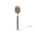 Curio Home Goods Ionic Dish Brush, Magnetized to Stand Upright, Stainless Steel with Replaceable Head, Silver
