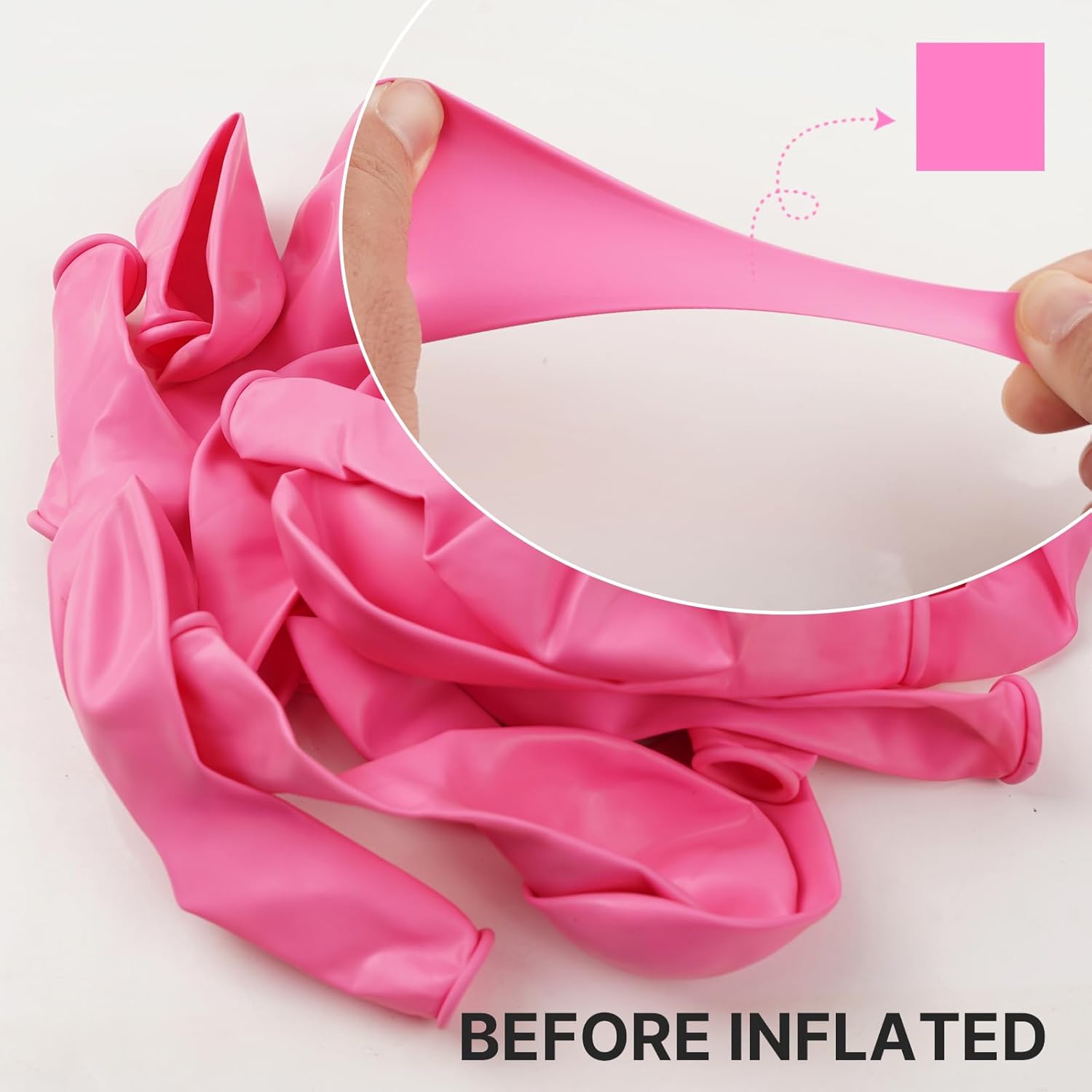 PartyWoo Pink Balloons - 99-Piece Matte Pink Balloon Arch Kit for Baby Showers & Parties | Various Sizes