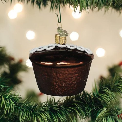 Old World Christmas Hostess Cupcake Glass Blown Ornament for Christmas Tree, Handcrafted Holiday Decoration, Snack Collection