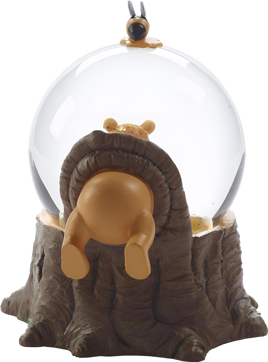 Pooh Bear Musical Snow Globe - Collectible Honey Scene Figurine with Wind-Up Music Box | 5.5 Inch Resin & Glass Display for Fans