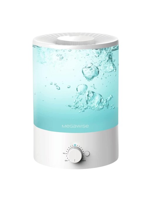 MegaWise 3.5L Cool Mist Humidifier – Whisper-Quiet Ultrasonic Vaporizer for Baby Nursery, Bedroom & Office | Top-Fill Design, Essential Oil Diffuser, Easy to Clean, 7-Color Night Light, Auto Shut-Off