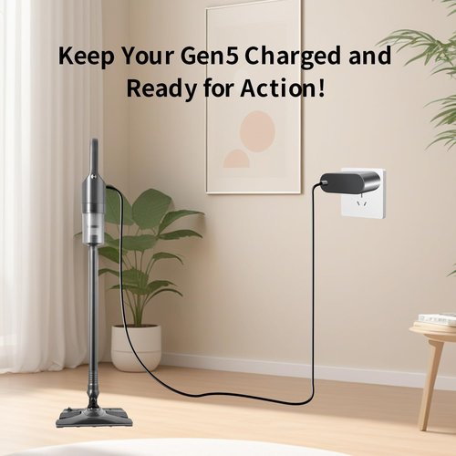 Charger for Dyson Gen5detect Gen5outsize Vacuum Cleaner, 43.25V Dyson Gen5 Detect and Gen5 Outsize Replacement Charger, 972408-02 AC Adapter for Dyson Gen5detect Absolute Cleaner