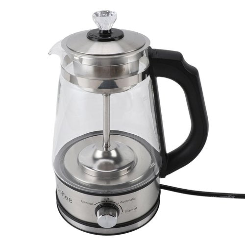 CHEOTIME Electric Kettle, 1.2l 600w Glass Electric Tea Kettle 4 Speed Temperature Adjustment Keep Warm Removable Infuser Auto Shut Off, Stainless Steel Hot Water Boiler for Coffee Tea