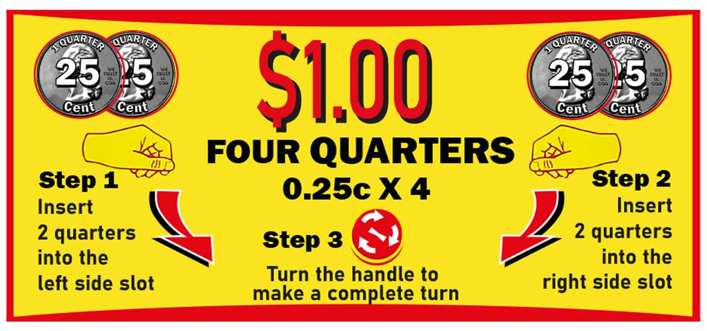 $1 Decal for Big Capsule Vending Machine. Gumball Machine Display Sticker. Northwestern, Beaver, NB, A&A, Oak, LYPC & More. ONE DOLAR Reversible Price Label (25pc) 4 X 0.25 - Vending Machine Supplies