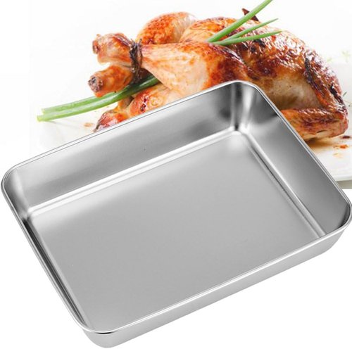 **Regine Switzerland Heavy Duty Stainless Steel Baking Sheet - Superior Mirror Finish, Dishwasher Safe | 9.65" x 11.8" x 2.36"**