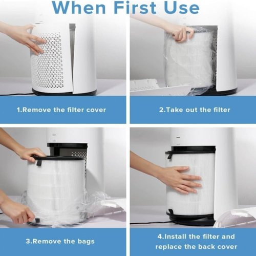 LEVOIT LV-H133 Air Purifier Filter - High-Efficiency Activated Carbon for Smoke & Odor Removal | White, 1 Pack