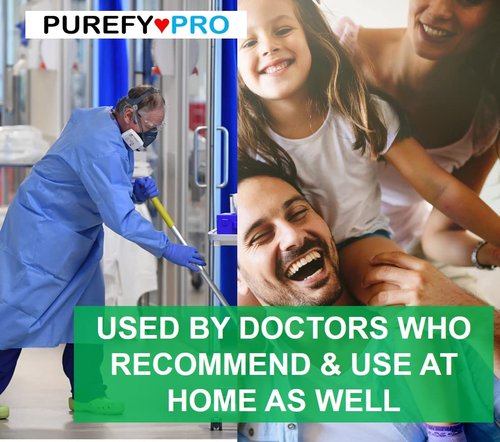 Purefypro Disinfectant Spray (1.7oz, 3 Pack) - No Rinse. No Residue. Kills 99.9999% Norovirus, HIV, Flu, Monkeypox Virus, and Fungi, Drug Resistant Germs. (On The Go)