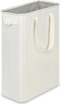 Efluky Slim Laundry Basket - Collapsible Hamper with Handles | 12.7 Gallon Beige Laundry Bin for Dorm & Bedroom