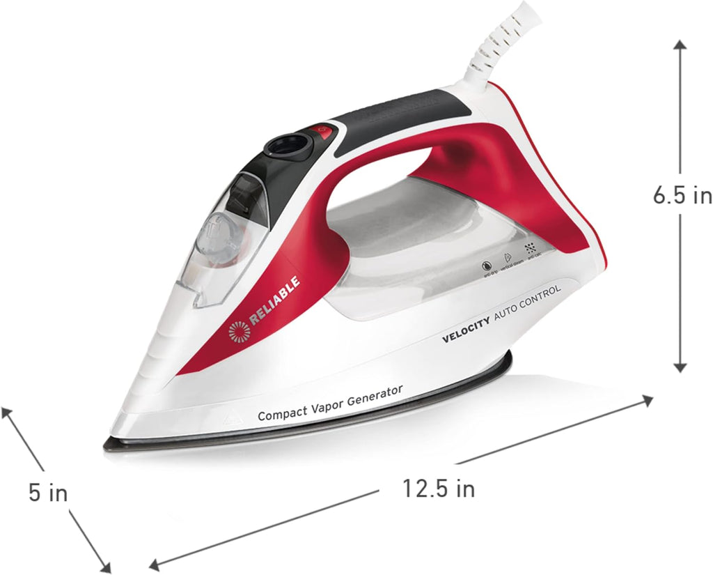 Reliable Velocity 270IR Steam Iron - Compact Vapor Generator with Sensor Technology & 8 Heat Settings