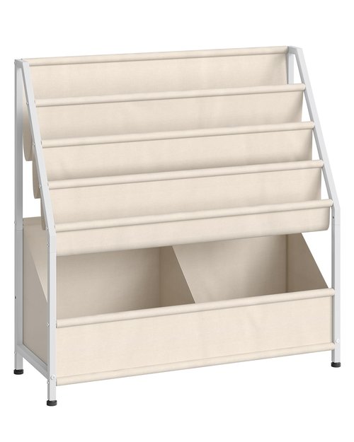CHOEZON Kids Bookshelf, 4-Tier Bookshelf for Kids, Large Capacity Book and Toy Storage Organizer, Toddler Book Shelf for Kids Room, Nursery, Playroom, Beige TCW09WM