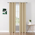 ChrisDowa Blackout Curtains - Thermal Insulated Room Darkening Panels, 2 Set (Biscotti Beige, 42 x 72 Inch)