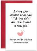 Leinessy Funny New Job Congrats Card for Bestie, Coworker Leaving Farewell Card, Be Fabulous Somewhere Else