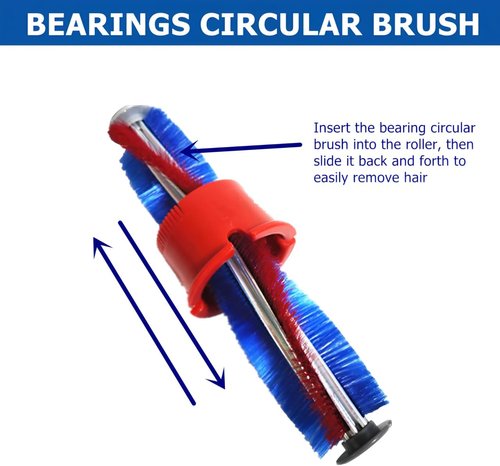 Bearings Circular Brush Kit - Bristle Beater Cleaning Tools for Vacuum Robot Sweepers