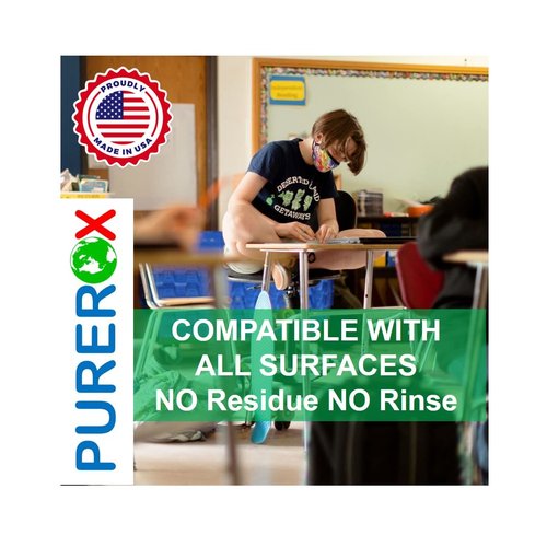 PUREROX disinfectant (3.4oz, 2pk) TSA Approved travel size. Eliminate 99.9999% viruses Norovirus, MRSA, Fungus, Bacteria. Hospital Grade. Safe for Use Anywhere. No residue. Suitable for All Surfaces.
