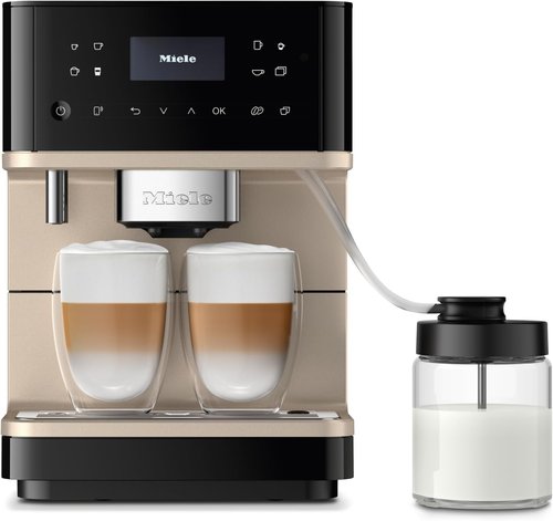 Miele CM 6360 MilkPerfection Automatic Coffee Machine - OneTouch for Two, WiFi-Enabled, Obsidian Black CleanSteel