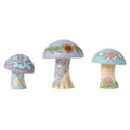 Enesco Jim Shore Heartwood Creek Nature's Meadow Mushrooms Miniature Figurine 3pc Set- Stone Resin Hand Painted Crafted Collectible Decorative Gnomes Mini Figurines Home Decor Statue, 2.5 Inch
