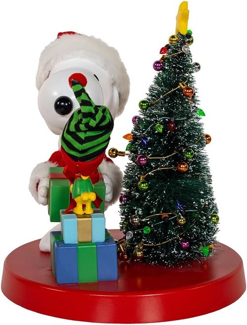 Kurt Adler Peanuts® Snoopy & Woodstock Table Piece - Charming Holiday Decor for Any Space