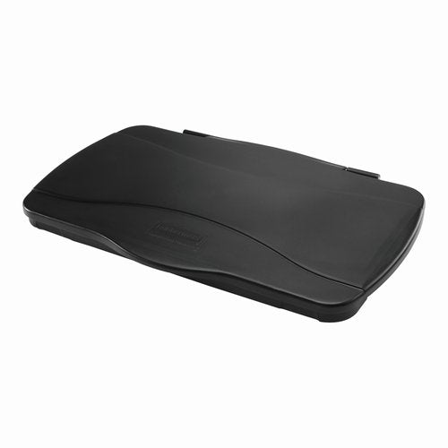 Rubbermaid Commercial Products SLIM JIM Hinged Lid for Use with 16/23 GAL Vented Slim Jim Containers, for Kitchens/Classrooms/Offices/Back of House, Black