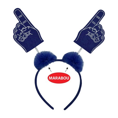 Beistle 2 Piece #1 Headband Boppers with Marabou, School Spirit Football Game Costume Accessories